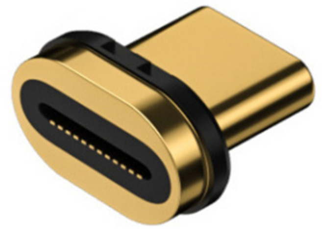 ibits MDD USB4 240W PD快充 TypeC磁吸轉接頭 80Gbps 8K輸出全功能轉換器, 1個, 單磁吸頭-金色