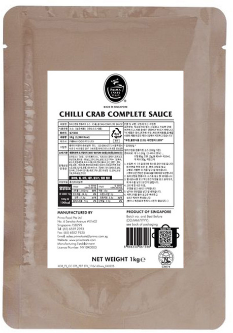 칠리크랩 컴플리트 소스 1Kg, 1개
