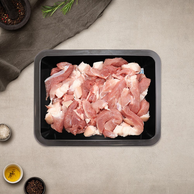 제주직송 프리미엄 제주 흑돼지 뒷다리살 찌개용 500g, 1박스