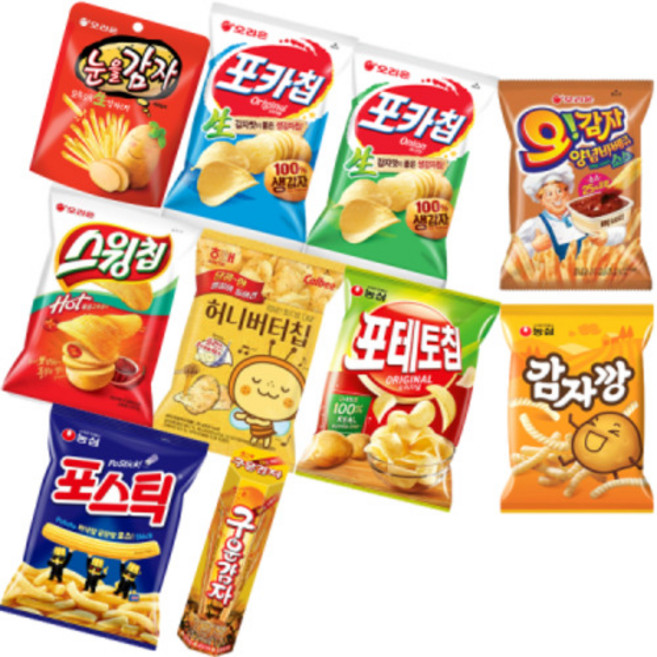 오징어땅콩 아수라물류 감자 과자세트 (봉지과자 10종) 감자스낵