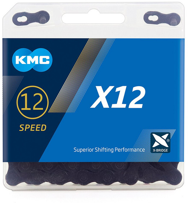 KMC X8 X9 X10 X11 X12 Ti-N 골드 체인 mtb 도로 자전거 8s 9s 10s 11s SRAM/Campagnolo 변속기 시스템 용 12 단 체인, X12 블랙테크, 1개