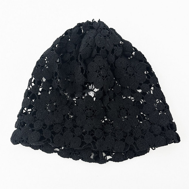 여름비니 여성 플라워 크로셰 그물 네트 비니