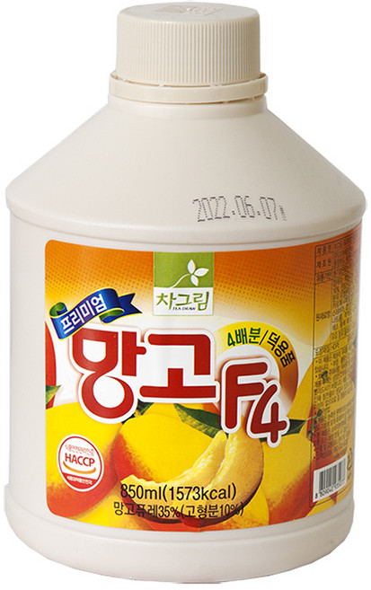 차그림 프리미엄 망고F4 850ml 과채음료 농축액