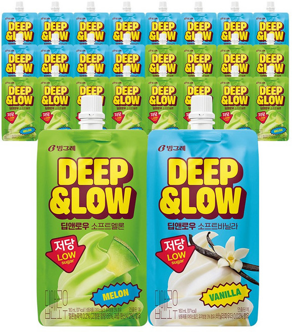 빙그레 딥앤로우 소프트 혼합 (바닐라 12개 + 멜론 12개), 빙그레 G 딥앤로우 소프트 바닐라 12개 + 멜론 저당