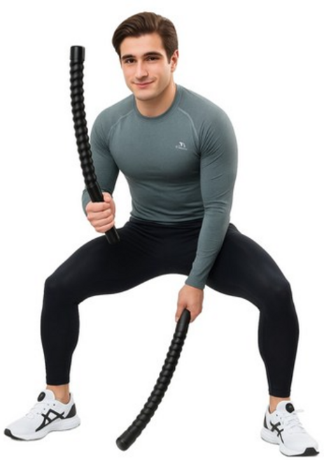 꾸미방 전신강타 배틀로프 근력강화 전신유산소 운동기구, 블랙