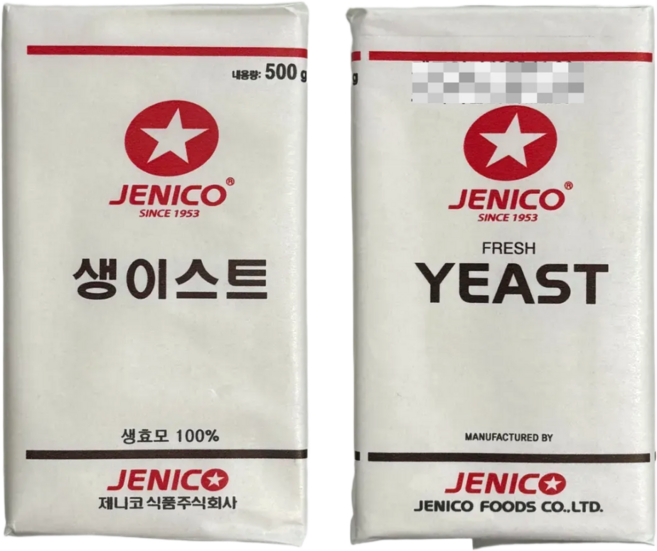 (아이스박스 포함) 제니코 생이스트 500g 생효모 100% 제빵용
