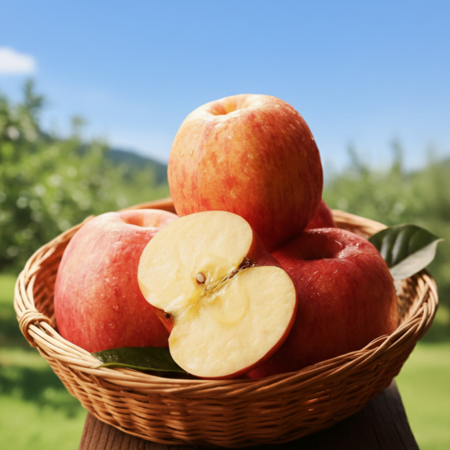 [오늘하루 타임특가] 산지직송고당도 부사사과 초특가할인, 1박스, 3kg (중과)
