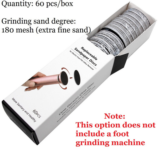 호환 전기 사포 디스크 각질 제거제 발 스크럽 샌딩 페이퍼 페디큐어 도구 각질 제거 60 개/박스, 1개, 04 Extra fine sand