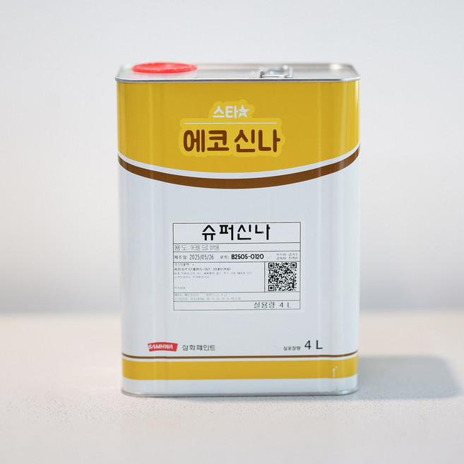 스타에코 슈퍼신나 아크릴 도료 희석용 (삼화페인트), 투명 반광, 1개, 4L, 투명