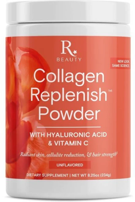 콜라겐 주름 히알루론산 리저베이지 뷰티 리필 파우더 & 비타민 C 광채 피부 관리 모발 성장 셀룰라이트 위 무맛 액체 또 스무디에서 쉽게 혼합 8.25온스, 8.25 Ounce (Pack of 1), 234g, 1개 - 쿠팡