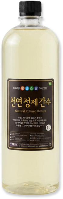 청년소금 두부간수 천연정제간수, 1개, 1L