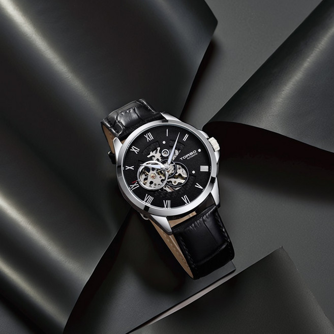 TORSO 토르소 T606L 칼리스토 스켈레톤 오토매틱 워치 남자 가죽 시계
