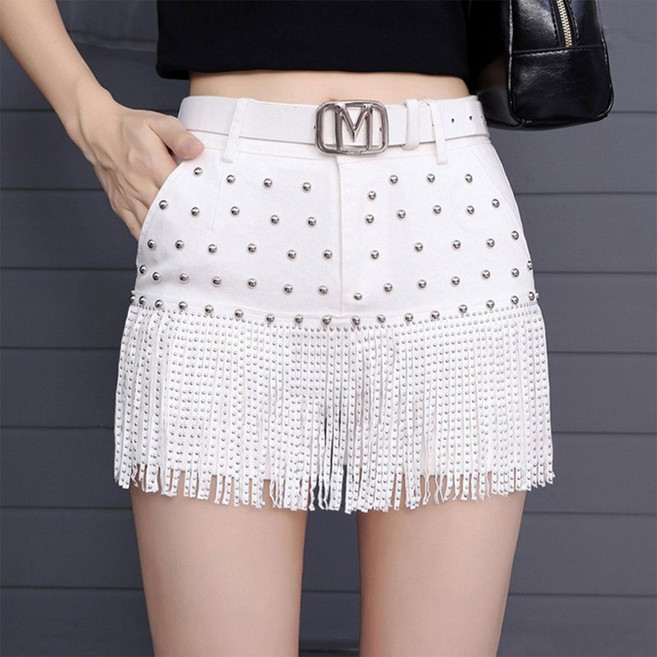 아랑고고장구 댄스복 난타복 태슬 반짝이 빅사이즈 화려한 반바지 체조 공연복 트로트 여자