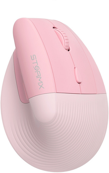 제닉스 STORMX VM1 저소음 버티컬 마우스, 핑크