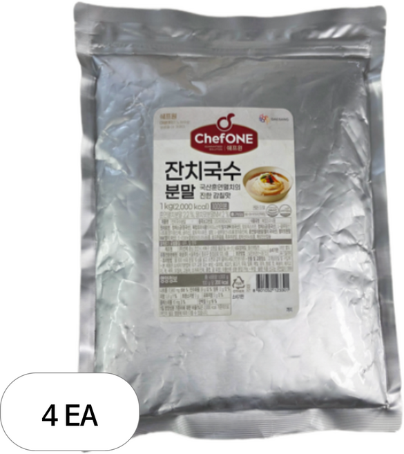 쉐프원 잔치국수 분말, 1kg, 4개