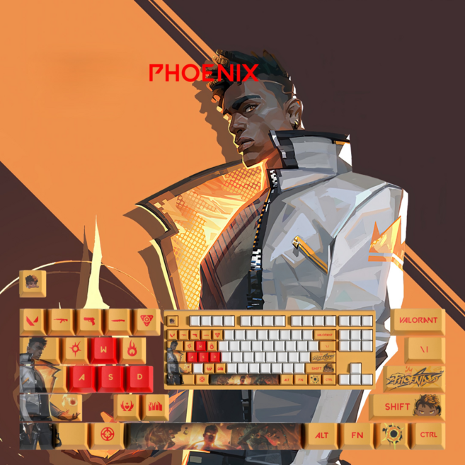 잼토이 발로란트 키캡 29피스 키보드 게이밍 굿즈 커스텀 PBT, 29키, 피닉스