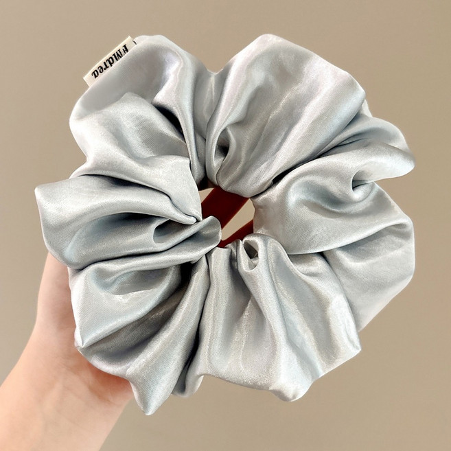 16cm 빅사이즈 헤어 스크런치 새틴 똥머리 곱창밴드
