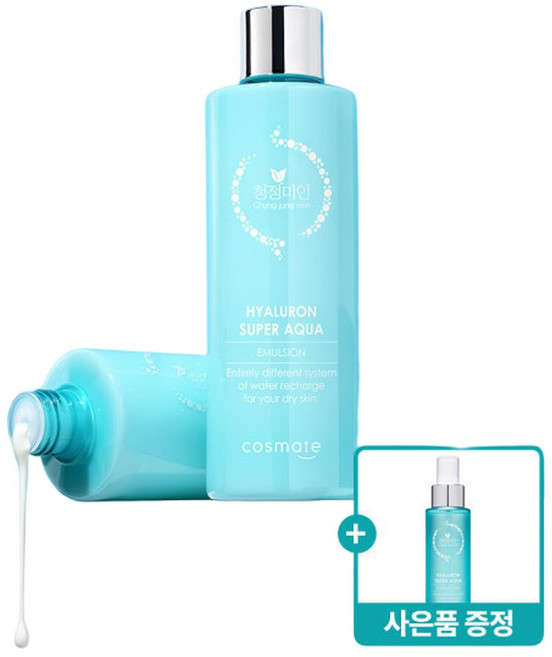 (초특가행사) 히아루론 약산성 에멀전 300ml 2개+미스트 120ml / 여성 로션 스킨 기초화장품 보습