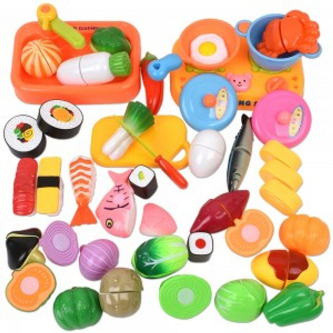 오즈토이 뉴 김밥롤 자르기 주방놀이 세트 음식 과일 야채 모형 싹뚝 썰기 소꿉 소품