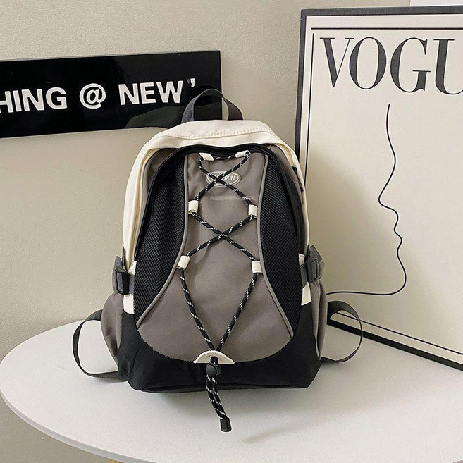 運動戶外大容量電腦雙肩包, 黑色大號