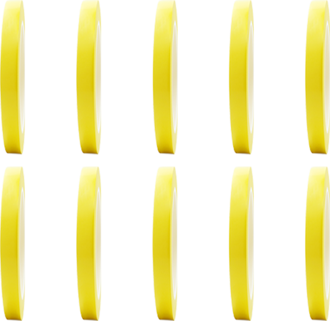 바닥 라인테이프 pvc 11컬러 안전 경계 10mm x 30M, 10개, 노랑