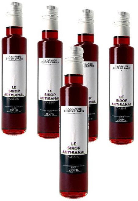 프랑스 라 그랑 에피세리 드 파리 La Grande Épicerie de Paris 장인 블랙커런트 카시스 시럽, 5개, 250ml