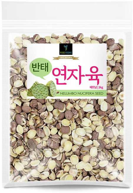 퓨어영 반태 연자육 1kg 연꽃씨앗 연밥 연자육차, 1개