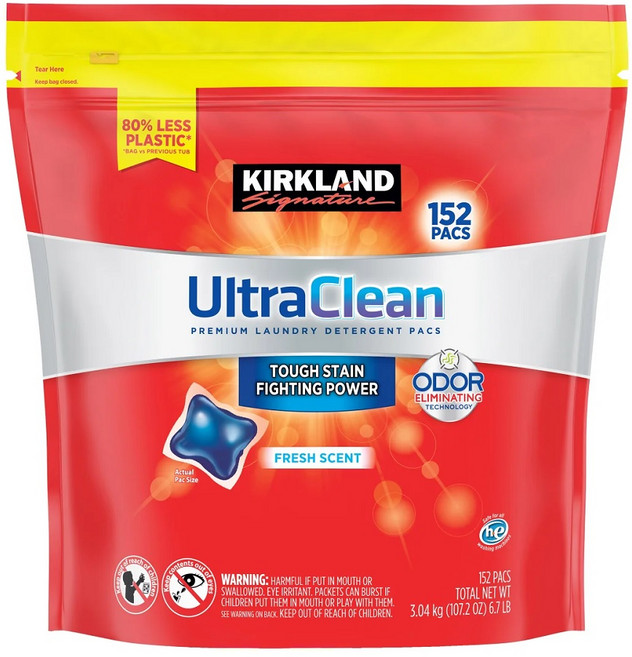 커클랜드 울트라클린 팩 캡슐세제 세탁세제 152팩 코스트코, 1