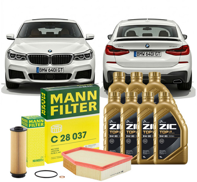 BMW 6시리즈 640i GT 17.07- G32GT B58B30A 가솔린 엔진오일세트 만필터+지크탑, 차량 정보 확인하였습니다.
