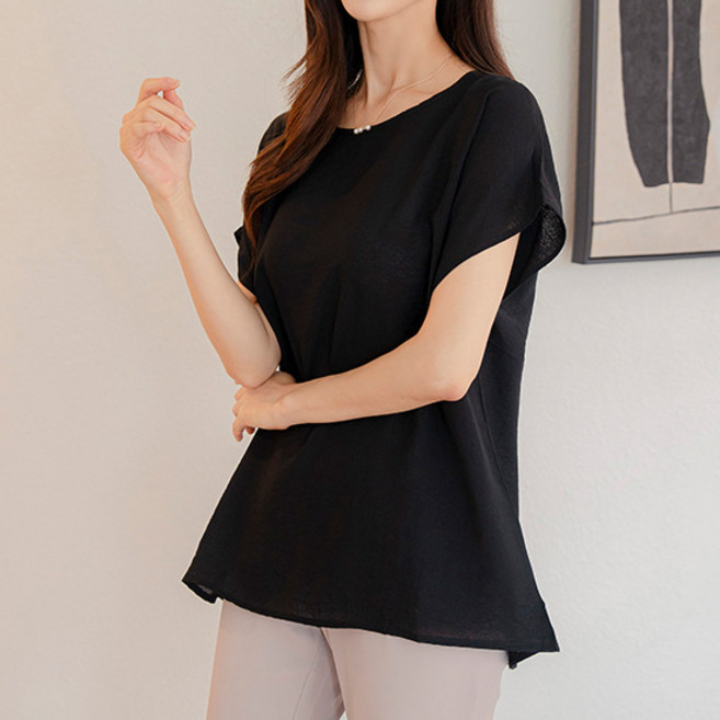 드리다 드리다 여자 여름 쿨 인견 반팔 캡소매 빅사이즈 블라우스 40-50대 미시 중년여성 엄마옷 마담 선물