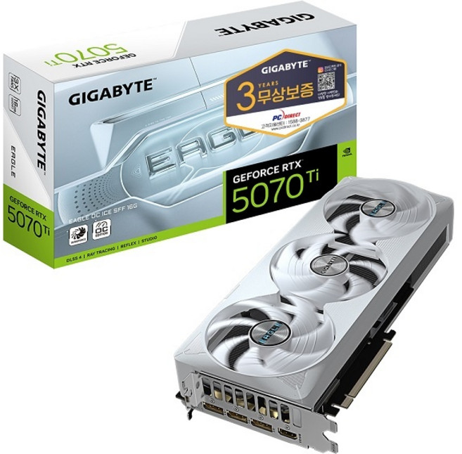 [GIGABYTE] 지포스 RTX 5070 Ti EAGLE OC ICE SFF D7 16GB 피씨디렉트
