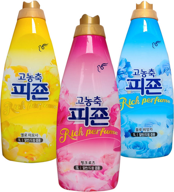 피죤 고농축 리치퍼퓸 섬유유연제 1L 3개 향 혼합