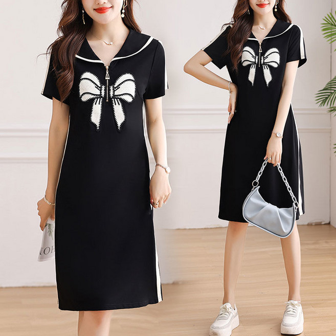 couyor 골프원피스 봄 여름 폴로원피스 카라원피스 블랙 빅사이즈