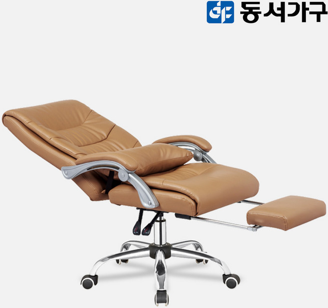동서가구 네시스 1인 게이밍 사무용 공부방용 침대형 리클라이너 의자 체어 DF643074, 브라운