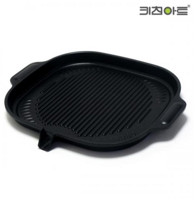 연기 안나는 가정용 인덕션용 고기 불판 캠핑 무쇠 그릴 마스크스트랩증정 철판 냄새없는 전기 인덕션 후라이팬 삽겹살 구이 팬 그리들 팬