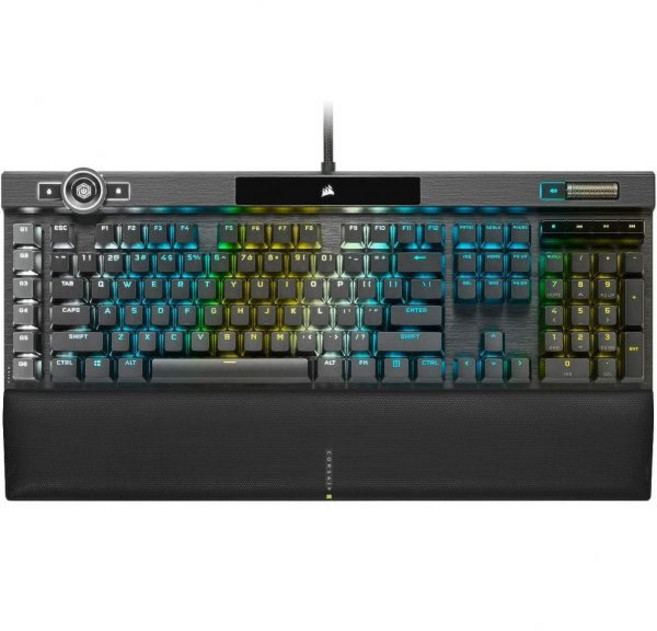 코르세어 K100 AIR 무선 RGB 기계식 게이밍 키보드 - 초슬림 1ms 이하 슬립스트림 저지연 블루투스 체리 MX 초저프로파일 키스위치 - 북미 레이아웃 QWERT, 키100, OPX 광 스위치