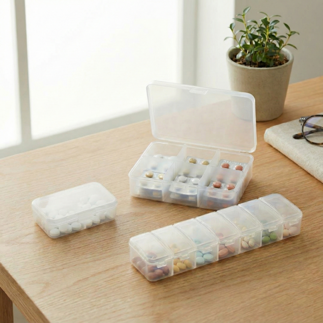무인양품 휴대용 알약 케이스 7칸, 1개