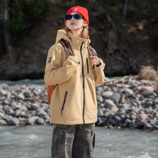 戶外防風防水保暖夾克外套 男女連帽登山服