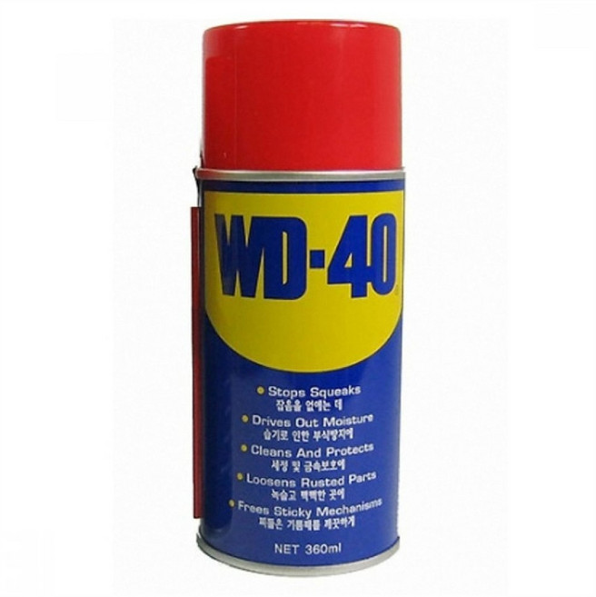 WD-40 윤활 방청제 다목적 스프레이 녹제거 습기제거 경첩 체인 자전거 자동차 공업용 360ml
