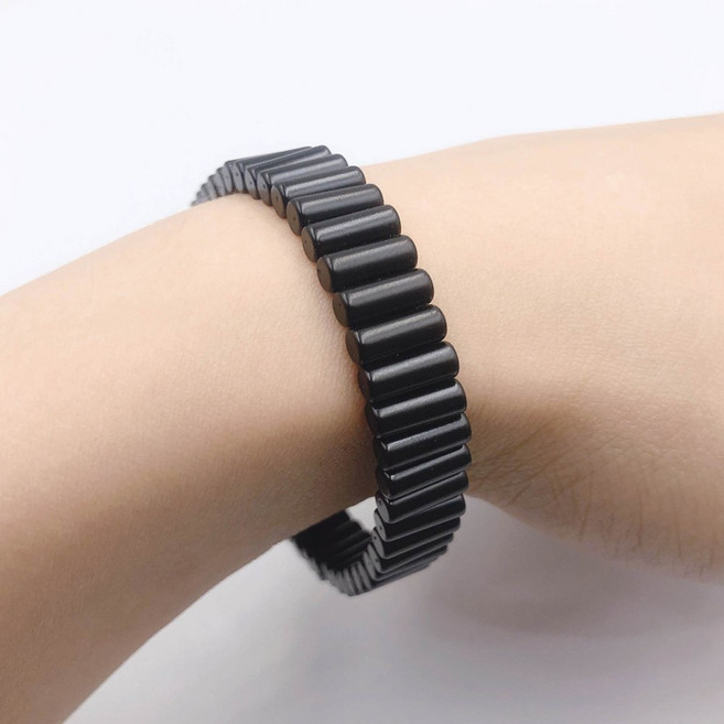 건강팔찌 자석팔찌 네오디움 커플 블랙 팔찌, 1개