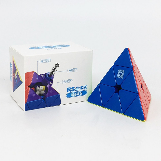 MoYu RS Pyraminx Magnetic Maglev 뭐위 RS 피라밍크스 마그레브 큐브 자석큐브 선수용 큐브, MoYu RS Pyraminx (Maglev), 1개