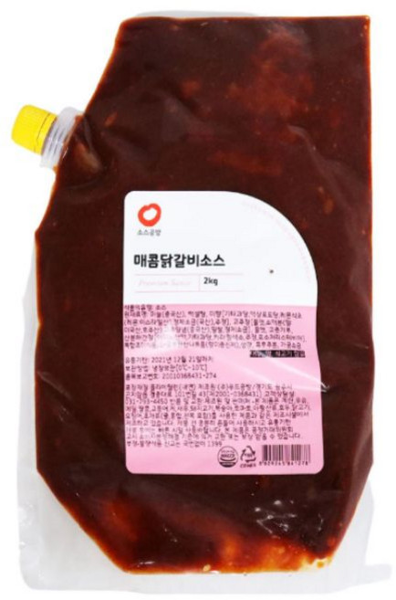 소스공방 매콤닭갈비소스 업소용 대용량 만능소스, 6개, 2kg