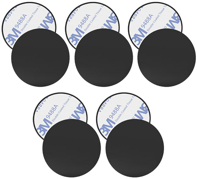 나오미 휴대폰 마그네틱 자석 거치대용 철판 플레이트, 1세트, 원형 X 10개 (보호필름 10p)