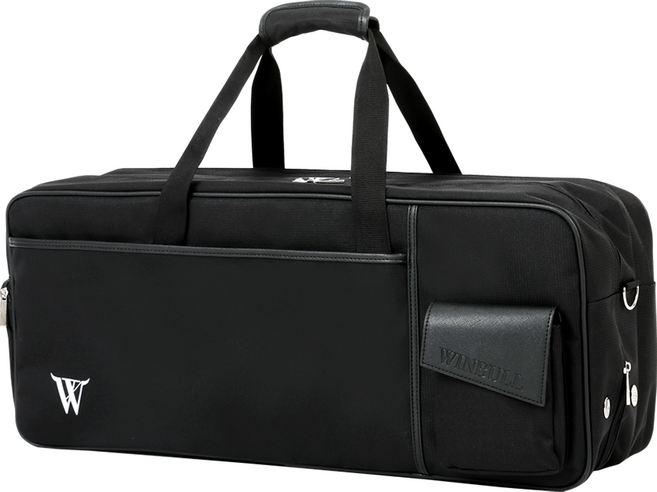 윈불 2단 배드민턴 테니스 라켓 가방, 트루블랙, 1개