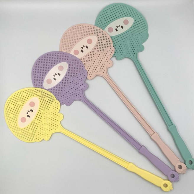 옛날 손바닥 잎새 일반 파리채 모기채, 옐로우