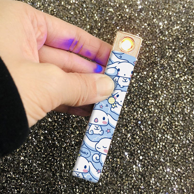 특이한 캐릭터 USB 충전식 전기 라이터 스틱형 유니크
