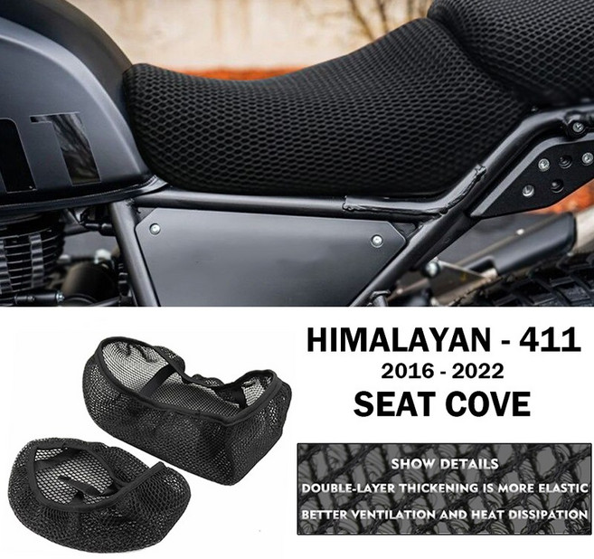 로얄 엔필드 히말라야 411 2016-2022 용 오토바이 시트 커버 3D 벌 메쉬 쿠션 보호, 01 B