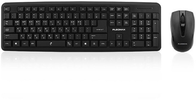 PLEOMAX PKC-750U 유선 키보드 마우스 세트 [USB / 키스킨포함], 일반형, 블랙, PKC-750