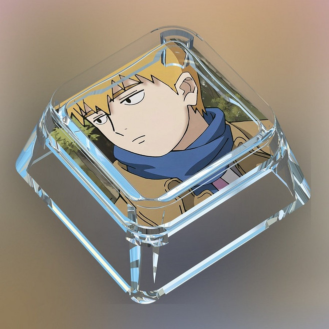 모브사이코100 표정팩 기계식 키보드 투명 키캡, L