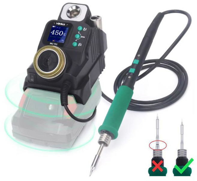 YIHUA 울트라 납땜 인두기 982VI (디월트 배터리 호환), 1개